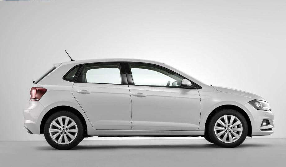 Volkswagen Polo van de zijkant gezien